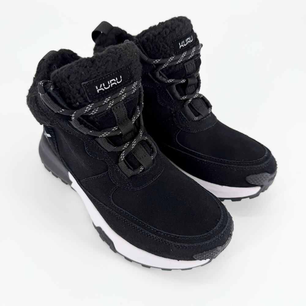 KURU ATOM Lumi Women's 6 Winter Boots Jet Black Waterproof Plantar Relief Snow